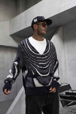 Black Island - Abstract Knit Sweater Black 1006 (1)
