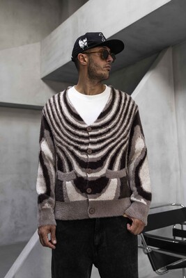 Black Island - Abstract Knit Sweater Brown 1006 (1)