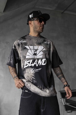 Black Island - B Island Milano Bold Logo Black Oversized T-Shirt 1861 (1)