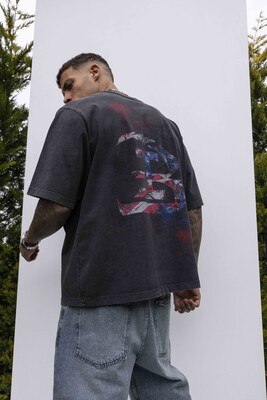 B PRINTED WASHED T-SHIRT ANTRA 1847 - Thumbnail (2)