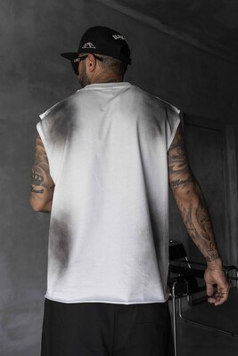B Printed White Singlet 1884 - Thumbnail (3)