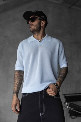 Black Island - BABY BLUE POLO COLLAR KNITWEAR KRN1003 (1)