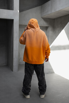 Basic Hooded Sweatshirt Orange 1940 - Thumbnail (3)
