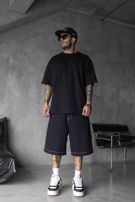 Black Island - Basic Oversize Black Intense T-shirt 1708