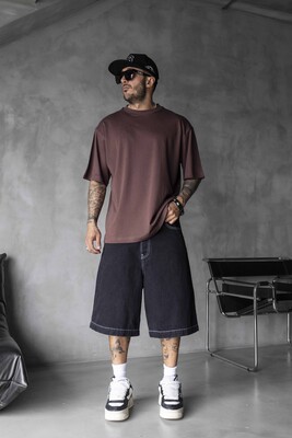 Black Island - Basic Oversize Red Intense T-shirt 1708