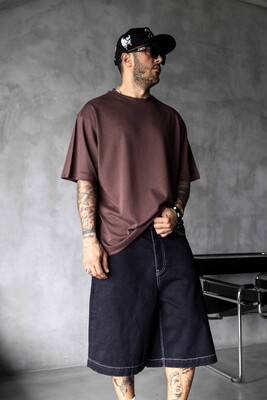 Basic Oversize Red Intense T-shirt 1708 - Thumbnail (2)
