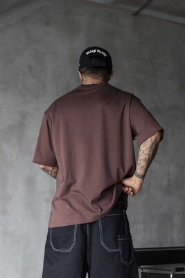 Basic Oversize Red Intense T-shirt 1708 - Thumbnail (3)