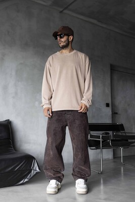 Black Island - Basic Washed Sweatshirt Beige 1919