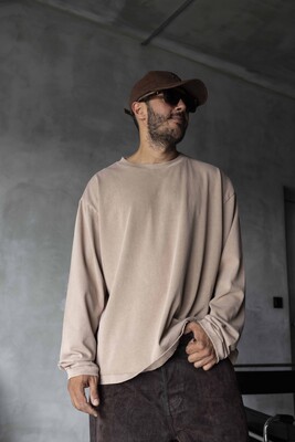 Black Island - Basic Washed Sweatshirt Beige 1919 (1)