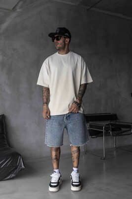 Black Island - BASIC WASHED T-SHIRT BEIGE 1685