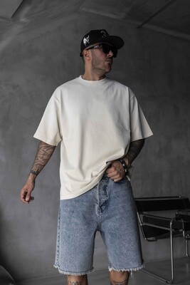 Black Island - BASIC WASHED T-SHIRT BEIGE 1685 (1)
