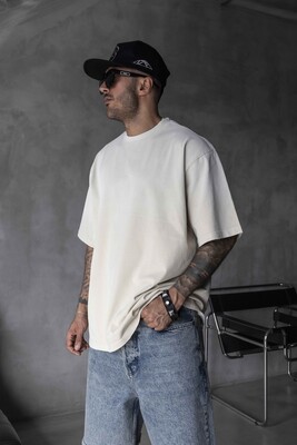 BASIC WASHED T-SHIRT BEIGE 1685 - Thumbnail (2)