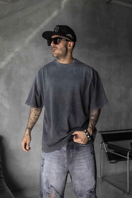 Black Island - BASIC WASHED T-SHIRT BLACK 1685 (1)