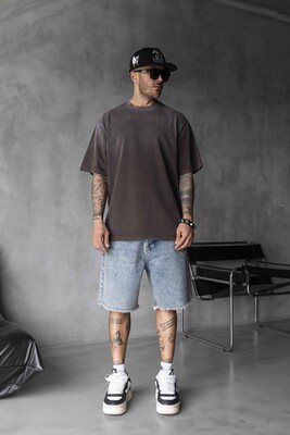 Black Island - BASIC WASHED T-SHIRT BROWN 1685