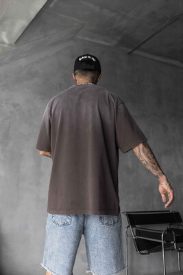BASIC WASHED T-SHIRT BROWN 1685 - Thumbnail (3)