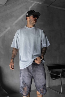 Black Island - BASIC WASHED T-SHIRT GRAY 1685 (1)