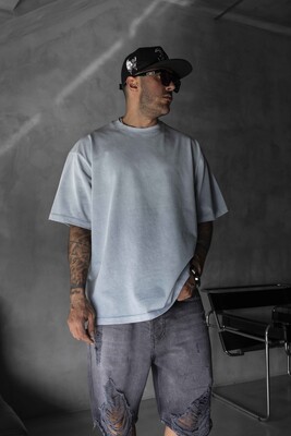 BASIC WASHED T-SHIRT GRAY 1685 - Thumbnail (2)