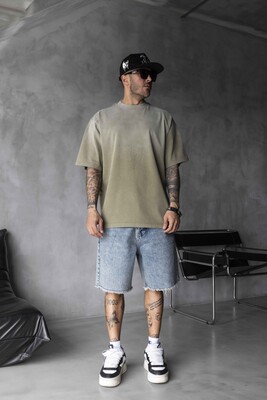 Black Island - BASIC WASHED T-SHIRT GREEN 1685