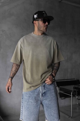 Black Island - BASIC WASHED T-SHIRT GREEN 1685 (1)