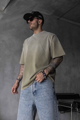BASIC WASHED T-SHIRT GREEN 1685 - Thumbnail (2)