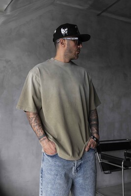 BASIC WASHED T-SHIRT GREEN 1685 - Thumbnail (3)