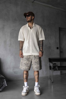 Black Island - BEIGE POLO COLLAR KNITWEAR 2629