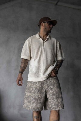 Black Island - BEIGE POLO COLLAR KNITWEAR 2629 (1)