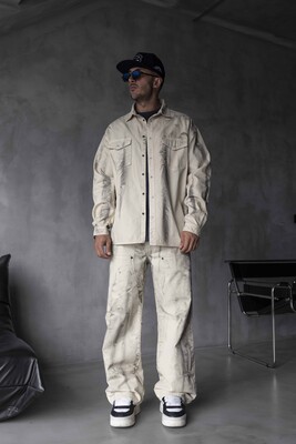 Black Island - Beige Shirt With Spray 17120