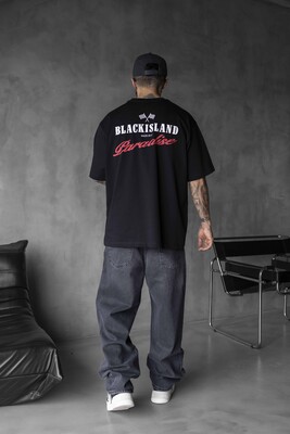 BLACK ISLAND PARADISE PRINTED T-SHIRT BLACK 1825 - Thumbnail (2)