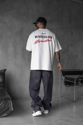 BLACK ISLAND PARADISE PRINTED T-SHIRT WHITE 1825 - Thumbnail (2)