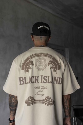 Black Island - Black Island Printed Beige T-shirt 1870 (1)
