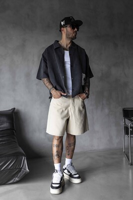 Black Island Printed Black Shirts 17171 - Thumbnail (3)