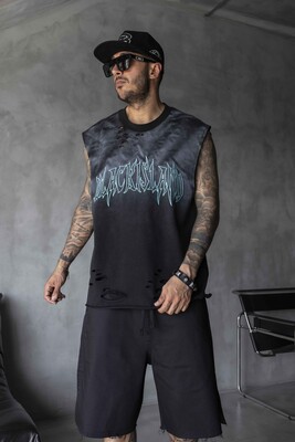 Black Island - Black Island Printed Black Singlet 1888 (1)