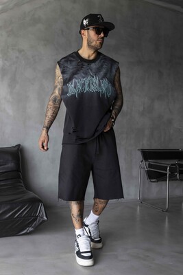 Black Island Printed Black Singlet 1888 - Thumbnail (2)