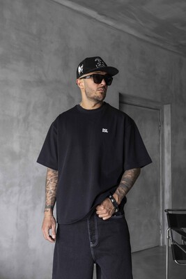 Black Island Printed Black T-shirt 1870 - Thumbnail (2)