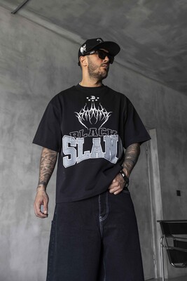 Black Island Printed Black T-shirt 1890 - Thumbnail (2)