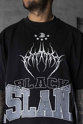 Black Island Printed Black T-shirt 1890 - Thumbnail (3)