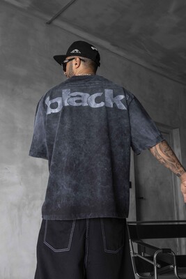 Black Island Printed Black T-shirt 1898 - Thumbnail (2)
