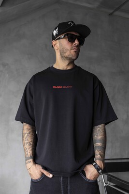 Black Island Printed T-shirts Black 1876 - Thumbnail (2)