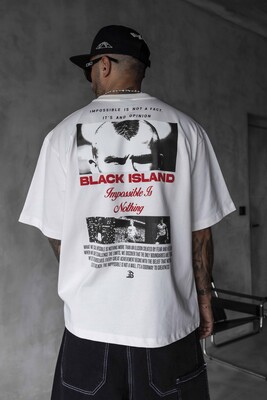 Black Island Printed T-shirts White 1876 - Thumbnail (3)