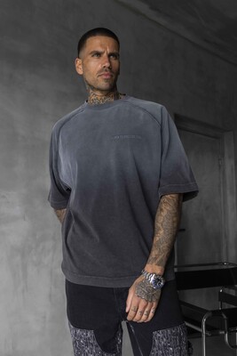Black Island - BLACK ISLAND PRINTED WASHED T-SHIRT ANTRA 1849 (1)