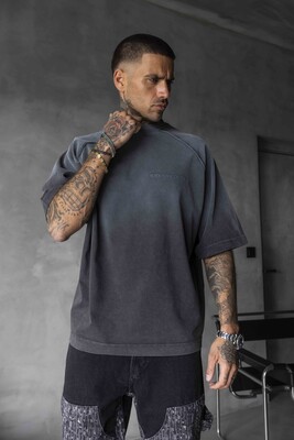BLACK ISLAND PRINTED WASHED T-SHIRT ANTRA 1849 - Thumbnail (2)