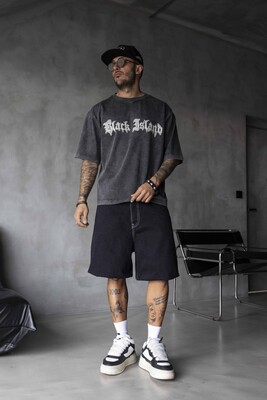 Black Island - BLACK ISLAND PRINTED WASHED T-SHIRT ANTRA 1852