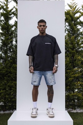 Black Island - BLACK ISLAND PRINTED WASHED T-SHIRT BLACK 1849