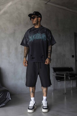 Black Island - Black Island Printed Washed T-shirts Black 1875