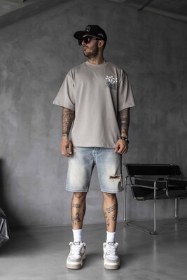 Black Island - Black Island Printed Washed T-shirts Gray 1868