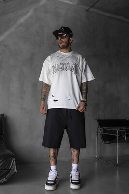Black Island - Black Island Printed Washed T-shirts White 1875