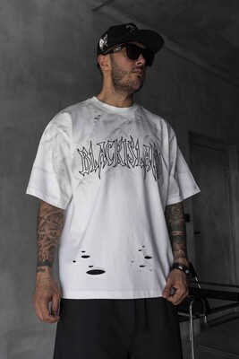 Black Island - Black Island Printed Washed T-shirts White 1875 (1)