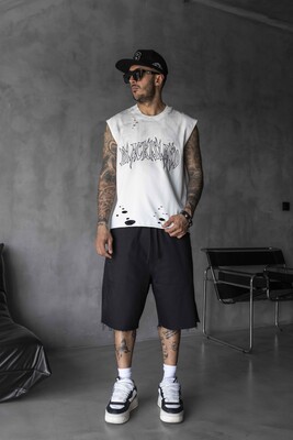 Black Island - Black Island Printed White Singlet 1888