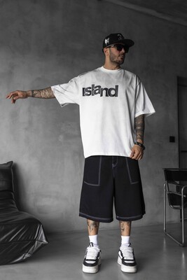 Black Island - Black Island Printed White T-shirt 1898